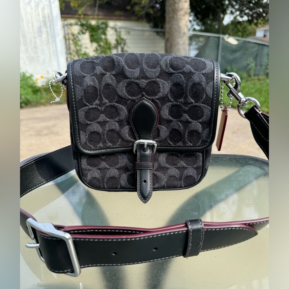 Coach signature Denim crossbody flap